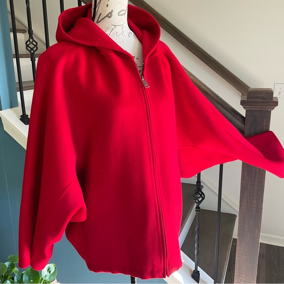 Mes Demoiselles Jackets & Blazers - Mes Demoiselles Pantin red zip wool jacket, new